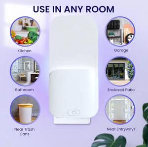 Piège à mouches d'intérieur Insecte volant <span class=keywords><strong>Mouche</strong></span> à fruits <span class=keywords><strong>Attrape</strong></span>-maison électronique pour insectes Moucherons Mites avec cartes à colle sur les côtés Prise électrique - Product Image 5