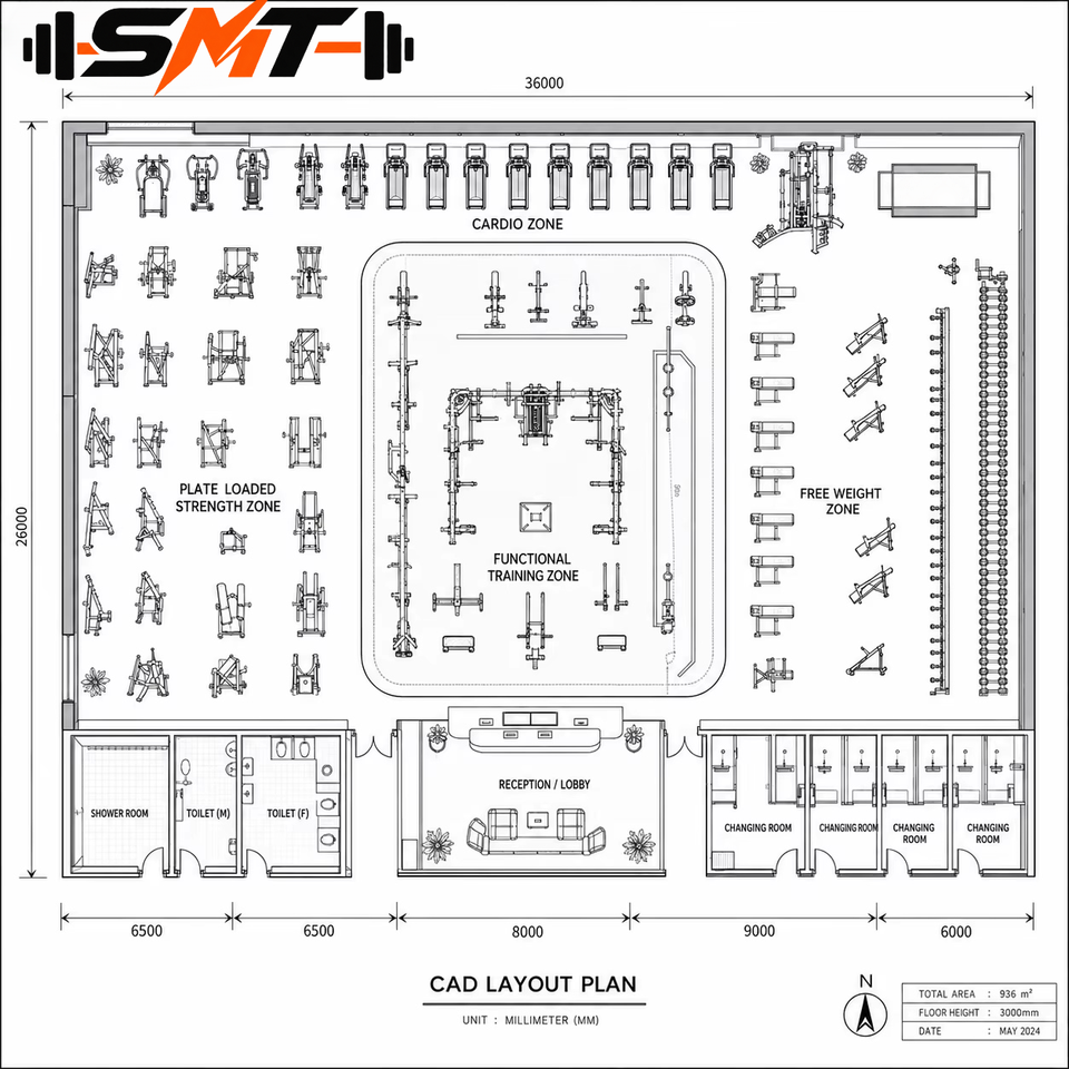 Cardio Machine Names SMT Full Set Gym Equipment Professional Strength Cardio Machine Package ...