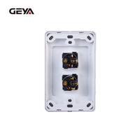 GEYA Custom Australia Standard 74mm * 117mm PC Material Waterproof IP20 Panel Wall Switches 2 Gang 2 Way 10A 250V