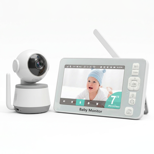 Premium 7 Inch IPS Screen Baby Monitor with 6000mAh Battery, No Wi-Fi <b>Secure</b> FHSS Wireless Baby <b>Camera</b>, PTZ Remote Control Suppo - Product Image 1