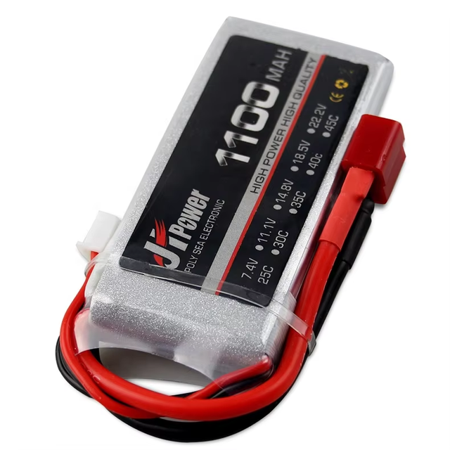 JHLIPO 7.4V 1100mAh 25C Lithium Ion Battery Pack for FPV Drone Remote Control Helicopter RC Car Airplane & Boat (500 Cycles)