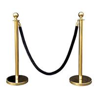 Cordes et poteaux en velours 5 pieds 1.5 m corde rouge en acier inoxydable or Stanchion avec barrière de contrôle de la foule