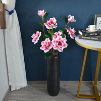 Fleurs d'orchidées de magnolia artificielles au toucher réel Fleur de tige de magnolia blanc Fausse fleur de mariage pour centre de table