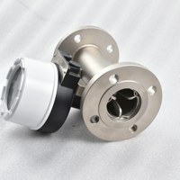 Medidor de Flujo de Gas de Área Variable, Rotámetro Horizontal de Acero Inoxidable, Precisión +/-1%, Conectividad de Brida, Modelo HBLZ, Marca HBYB, OEM