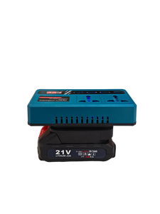 อินเวอร์เตอร์พลังงานแบตเตอรี่ลิเธียม 18-21V พร้อมเอาต์พุต DC5V ตัวเครื่อง ABS ทนไฟ ฐานแบบมีตัวล็อคในตัว พร้อมความยืดหยุ่นในการปรับใช้งานสูง - Product Image 4