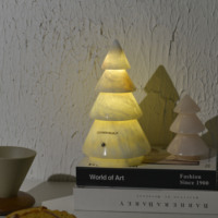 Lampe de table moderne en albâtre en forme de sapin de Noël, pour intérieur, bureau, table basse, articles décoratifs, décoration de la maison