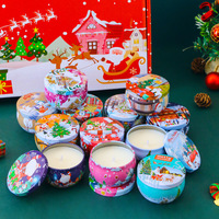 Lot de 12 bougies d'aromathérapie sans fumée et désodorisantes en boîtes de conserve de Noël, coffret cadeau, vente en gros
