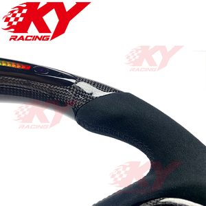Volant de voiture sport en fibre de carbone avec revêtement en daim LED personnalisé pour Chrysler 300 300C SRT 2015-2017 - Product Image 2