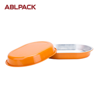 Plateau jetable oblong en aluminium de 32.8oz boulangerie haute température restauration rapide plaque de cuisson emballage alimentaire à emporter