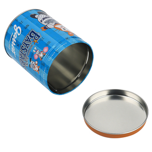 Factory Custom Printed Round <strong>Biscuit</strong> Cookie <strong>Tin</strong> Box Metal Tinplate Children's <strong>Gift</strong> for Snack Chocolate Cake Recycled Materials - Product Image 4