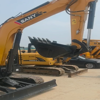 Mini-excavatrice sur chenilles Sany SY55 SY55C d'occasion de marque chinoise, 5 tonnes, en bon état, vendue à prix réduit