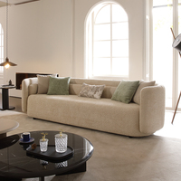 Ensemble de canapés modulaires de luxe léger de style italien minimaliste, petit format carré, dernier design, pour mobilier de salon de sous-sol