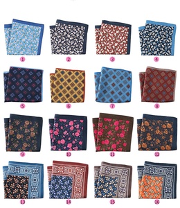 HISDERN Ensemble de cravate et mouchoir de poche en cachemire pour homme - Cravate et carré de poche tissés classiques