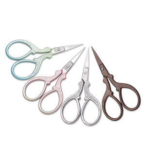 Stainless Steel Beauty Scissors Straight Tip Compact Makeup Trim For Eyebrow Eyelash Grooming - Product Image 1