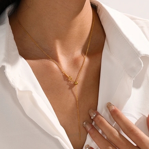 Collar <span class=keywords><strong>de</strong></span> Cadena Tipo Gargantilla, Acero Inoxidable 316L, Color Dorado Moderno, <span class=keywords><strong>Collares</strong></span> <span class=keywords><strong>de</strong></span> Cadena para Boda, Regalo para Mujer, Fiesta, <span class=keywords><strong>Compromiso</strong></span>, Unisex - Product Image 6