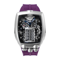Montre japonaise haut de gamme à mouvement automatique, bracelet en silicone écologique avec boîtier en acier inoxydable