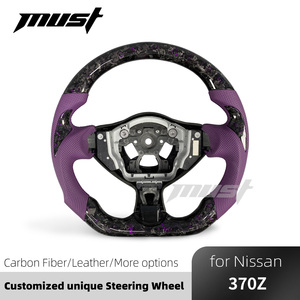 Volant personnalisé en fibre de carbone à paillettes violettes pour Nissan 370Z Nismo Coupé Roadster Juke <span class=keywords><strong>RS</strong></span> pour Infiniti FX 35 37 50 2009-2021 - Product Image 2