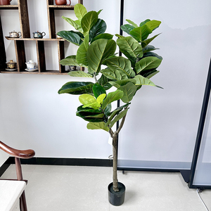 Ficus Pandurata Hance Artificiel en <span class=keywords><strong>Pot</strong></span>, Plusieurs Tailles, Ficus Lyrata Artificiel, Figuier, Arbre à Violon, Décoration d'Intérieur, Bonsaï - Product Image 6