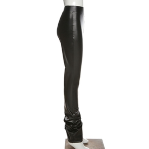 <span class=keywords><strong>Pantaloni</strong></span> da donna in finta pelle PU, <span class=keywords><strong>pantaloni</strong></span> <span class=keywords><strong>stretti</strong></span> in pelle per donna - Product Image 6