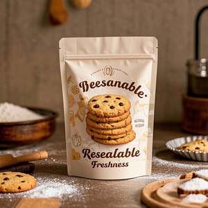 Pochette debout en mylar imprimée gravure personnalisée avec fermeture à glissière refermable Sacs d'emballage sûrs pour aliments pour animaux de compagnie, snacks, sushis et biscuits, anti-odeur - Product Image 5