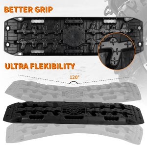 차량 외장 액세서리 2개 세트 미니 오프로드 접이식 타이어 사다리 트랙 모래 진흙 눈 탈출 견인 보드 - Product Image 6