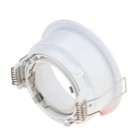 Plafonnier blanc rond carré encastré MR16 GU10, anti-éblouissement, réglable, cadre de spot LED pour plafond