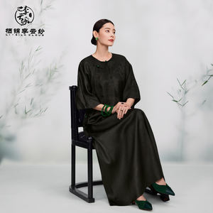 Novedad de verano, falda acampanada ajustada hasta el suelo con cintura Regular a la moda Vintage de seda para mujer, cómoda, ecológica, antibacteriana - Product Image 4