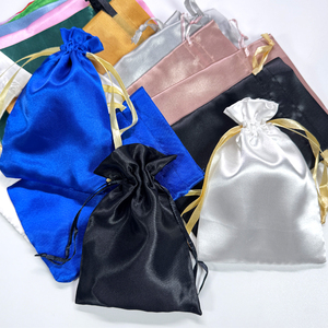 Sac à cordon personnalisé Sankira en <span class=keywords><strong>satin</strong></span> avec logo, sacs en <span class=keywords><strong>satin</strong></span> de soie pour perruques, paquets de cheveux, jouets, pochettes cadeaux, sous-vêtements, cosmétiques - Product Image 3