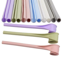Articles de cuisine de fête Paille à pression réutilisable détachable pour boire sans BPA Pailles en silicone