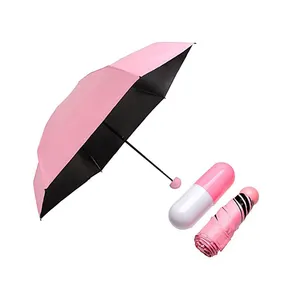 Маленький мини легкий компактный легкий портативный зонт от солнца и дождя