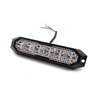Aufputz-6-LED-Autogrill-Licht Kopfblitzleuchte 6 LED Rot Blau Weiß Gelb Blinkende Warnleuchten 3 Jahre Garantie