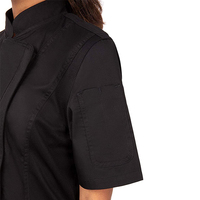 Uniforme de chef, uniforme de restaurant, bar, cuisine, manches courtes avec fermeture éclair pour femmes, veste de chef, chemise de chef