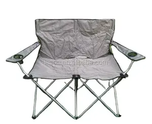 top quality heavy duty twin size folding double seats portable steel tube beach chair