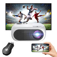Mini projecteur DLP portable 1080P Full HD LED avec haut-parleurs intégrés pour Android 3D Mobile WiFi Utilisation professionnelle et éducative