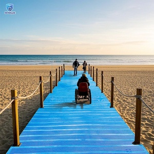 Tapis d'accès de plage en maille polyester à trous carrés, robuste, à enroulement rapide, antidérapant, pour la protection <span class=keywords><strong>des</strong></span> allées de plage et <span class=keywords><strong>des</strong></span> <span class=keywords><strong>dunes</strong></span> - Product Image 2