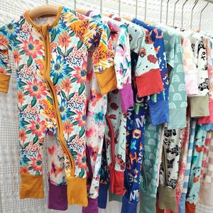 Fabricante Personalizado de Pijama Macacão para Bebês/Crianças com Impressão DTG em Malha de Bambu 100% Cru para Recém-Nascidos - Product Image 1