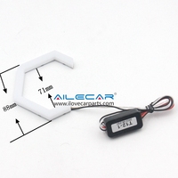 Anneaux lumineux LED blancs en forme d'hexagone T7-X 90MM pour la modification des projecteurs de phares de voiture