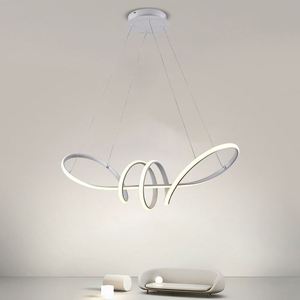 HIVIES Fantaisie Circulaire Maison Restaurant Cuisine Îlot Anneaux Plafond Lustre Rond LED Pendentif Lumière Lampe - Product Image 3