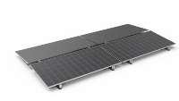Support de montage solaire lesté en alliage d'aluminium anodisé, résistant aux vents de 40 m/s et aux charges de neige de 1,4 kN/m², sans perçage