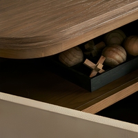Buffet moderne incurvé à 4 portes en shagreen