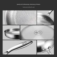 Poêle à fond plat en alliage de titane non revêtu Cooker King avec motif martelé, idéale pour une cuisine saine