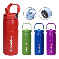 Bouteille isotherme en acier inoxydable de 500 ml avec une performance thermique de 6 à 12 heures, écologique et portable, avec couvercle et poignée