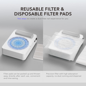 New Design <b>Nail</b> Dust Collector with Reusable Filters, Professional 48W <b>Nail</b> Vacuum Fan - Product Image 2