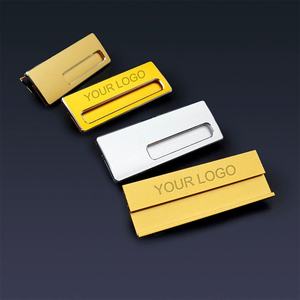 Wholesale Custom logo Engravable Hotel Employee Stainless Steel Magnetic Metal Laser Engrave <b>Pin</b> Name Tag <b>Badge</b> - Product Image 4