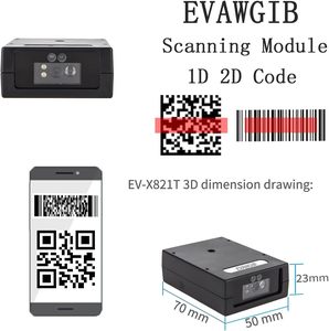 EVAWGIB Módulo de Escáner de Código de Barras 2D Integrado Mini USB de Montaje Fijo Sensor CMOS 500 Escaneos/Sec RS232/TTL/USB Interfaces SDK Disponible - Product Image 2