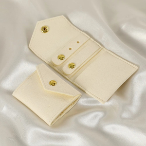 Customized logo Mini Jewelry Storage Bag Portable Folding <b>Small</b> Bag Earrings Necklace Ring Jewelry Roll Bag - Product Image 2