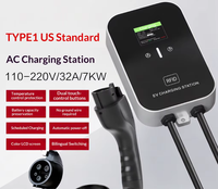 Pistolet de recharge AC220V noir de 7 kW de type 1, certifié pour les véhicules électriques aux États-Unis, au Canada et en Amérique du Nord