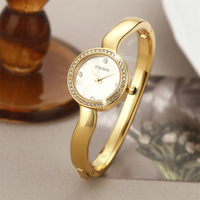 Nouvelle Montre Femme de Luxe Style Bracelet Diamant, Cadran Nacre, Mouvement Quartz, Montre Bracelet Ouvert, Vente en Gros