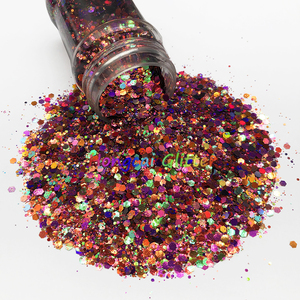 Offre Spéciale – Paillettes Hexagonales Roses et Violettes en Gros, Paillettes Chunky Populaires en Polyester Résistant aux Solvants, à Effet Changeant de Couleur - Product Image 5