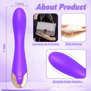 Vibromasseur adulte pour femmes, gode étanche, stimulateur de clitoris avec vibration à 10 vitesses, masseur sexuel silencieux rechargeable - Product Image 3